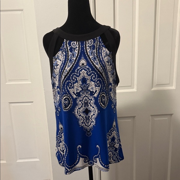 INC International Concepts Tops - Blue Paisley Women's Top